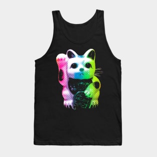 Rainbow Lucky Cat - Maneki Neko Tank Top